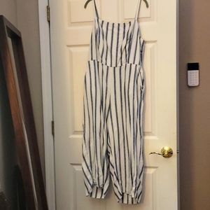 Old navy white and blue  striped romper